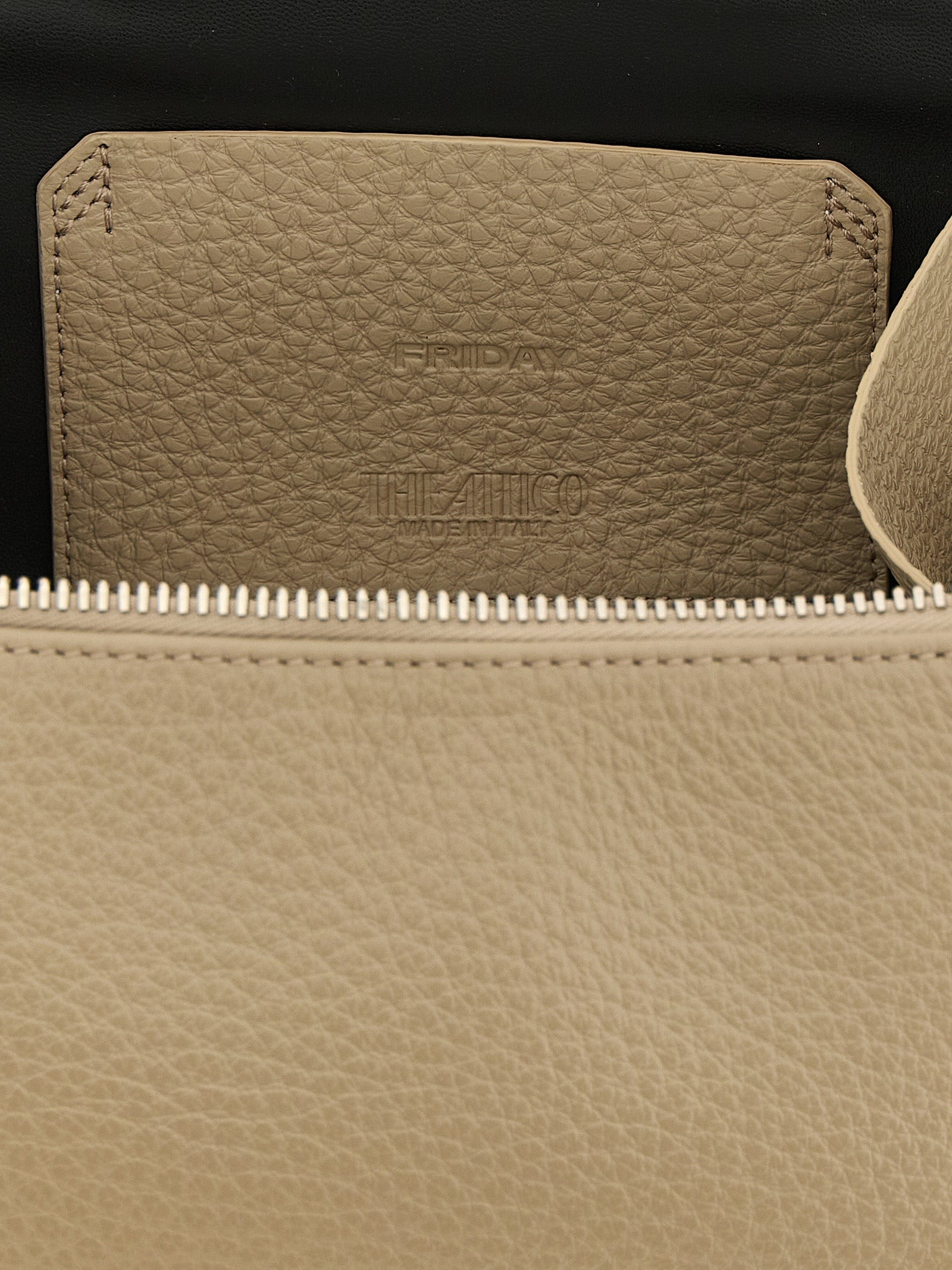 The Attico Sand Beige Calf Leather Mini Handbag