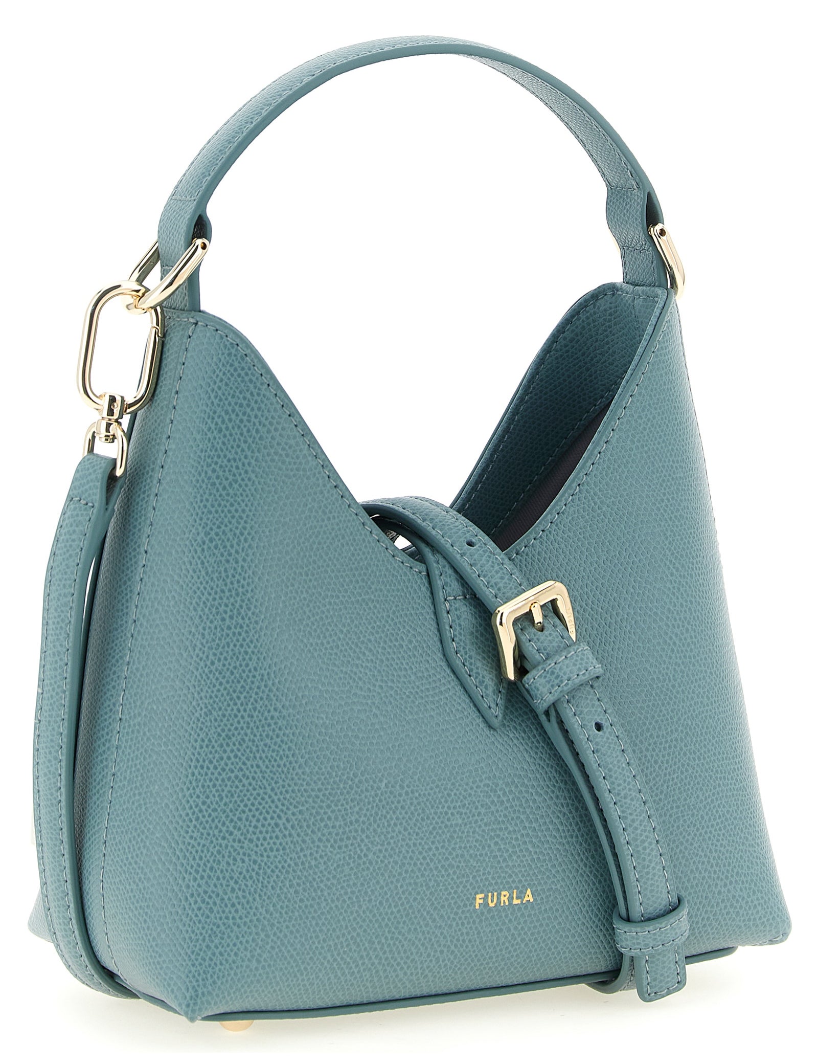 Furla Light Blue Calfskin Mini Handbag