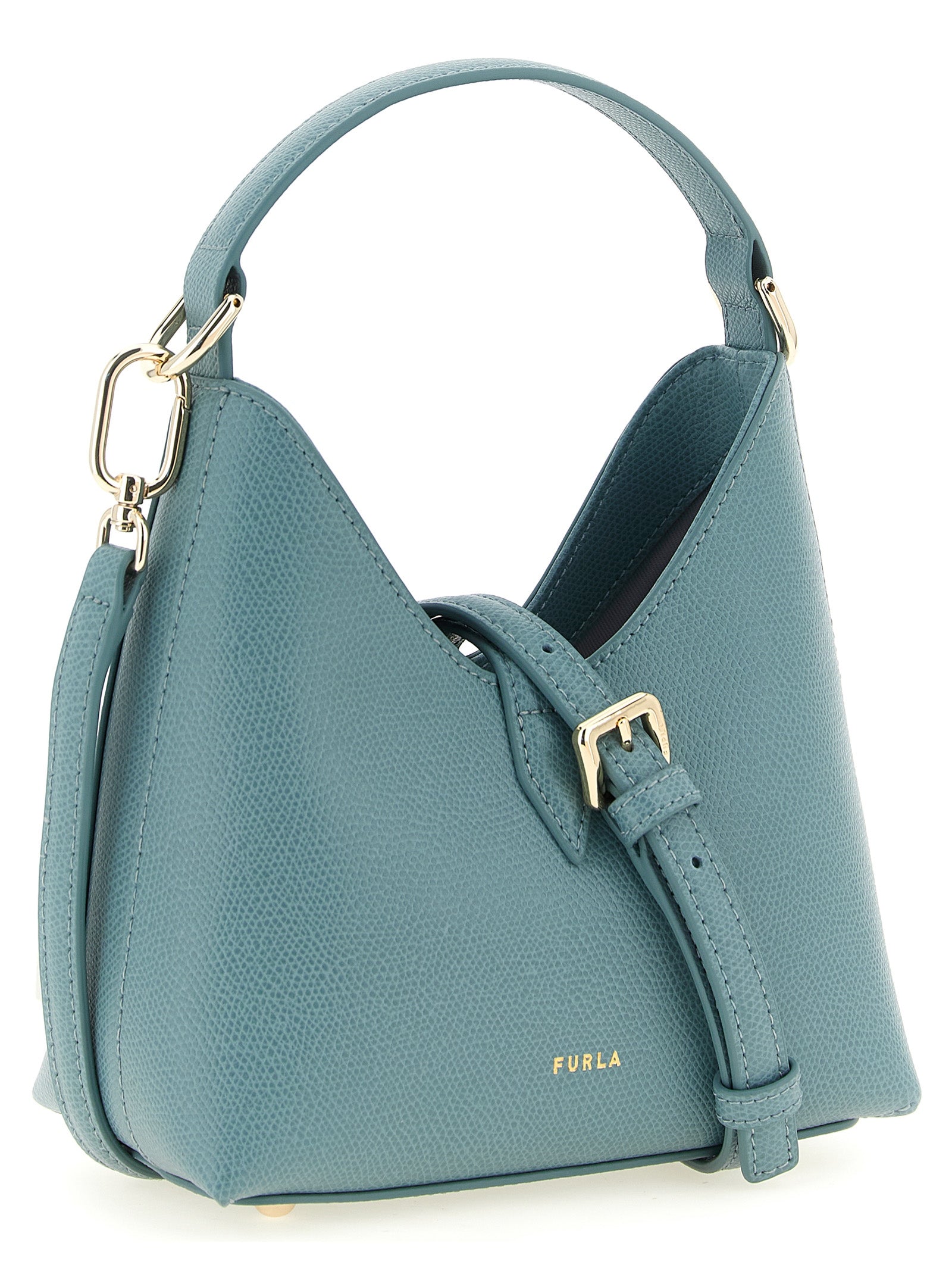 Furla Light Blue Calfskin Mini Handbag