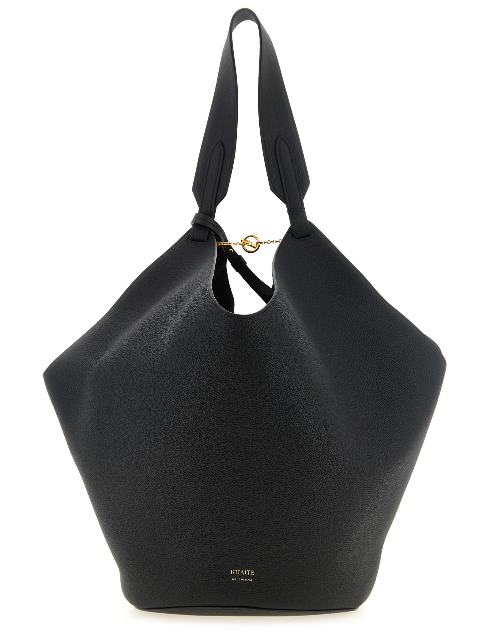 Khaite Black Calfskin Tote Bag