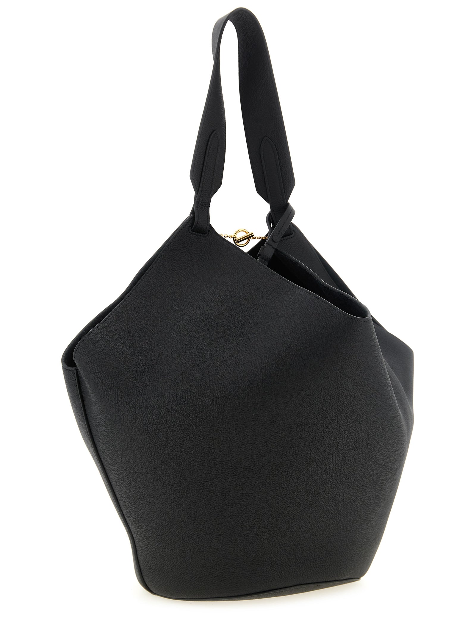Khaite Black Calfskin Tote Bag