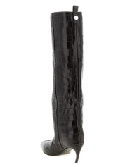 The Attico Brown Leather Over The Knee Boots