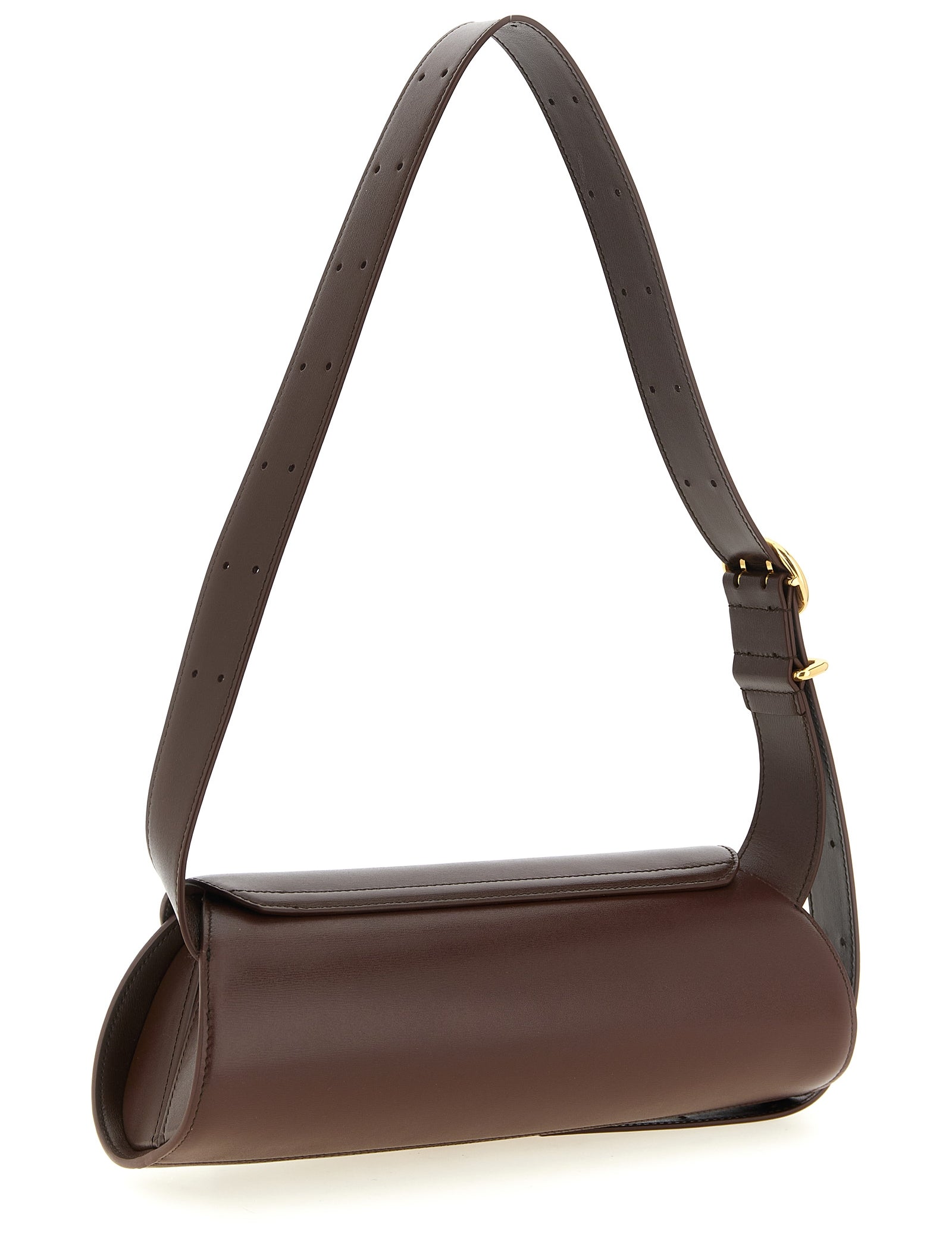 Jil Sander Brown Calfskin Small Shoulder Bag