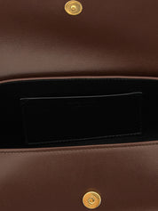 Jil Sander Brown Calfskin Small Shoulder Bag