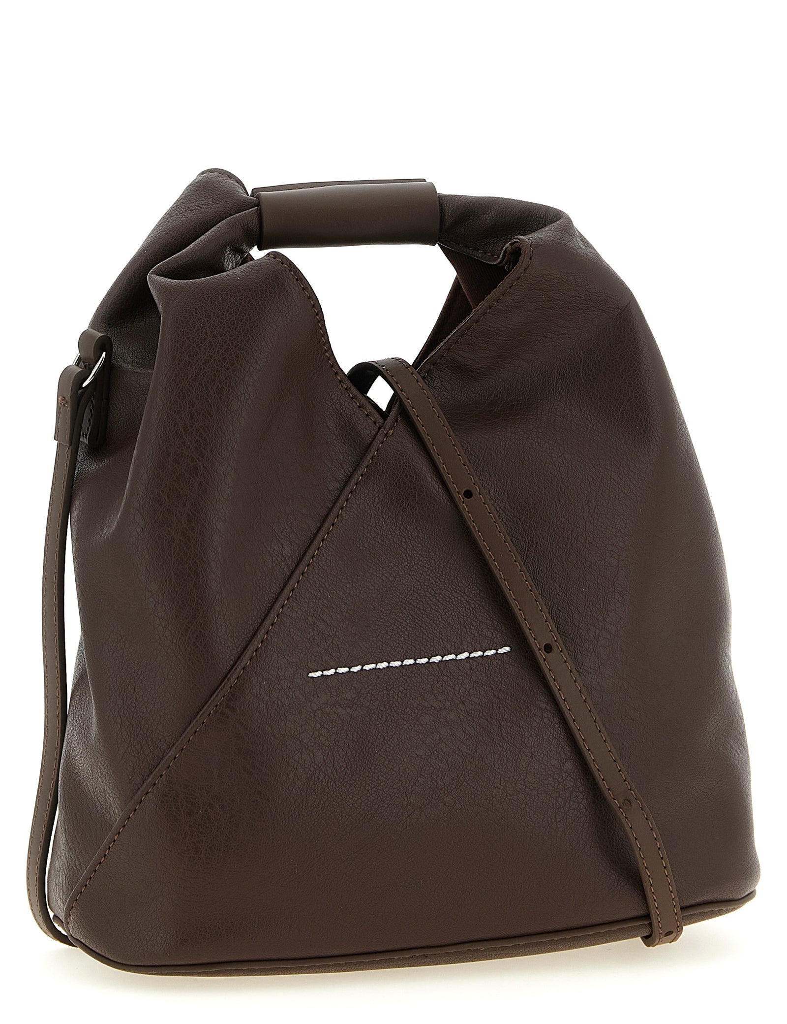 MM6 Maison Margiela Chocolate Brown Polyurethane Crossbody Bag