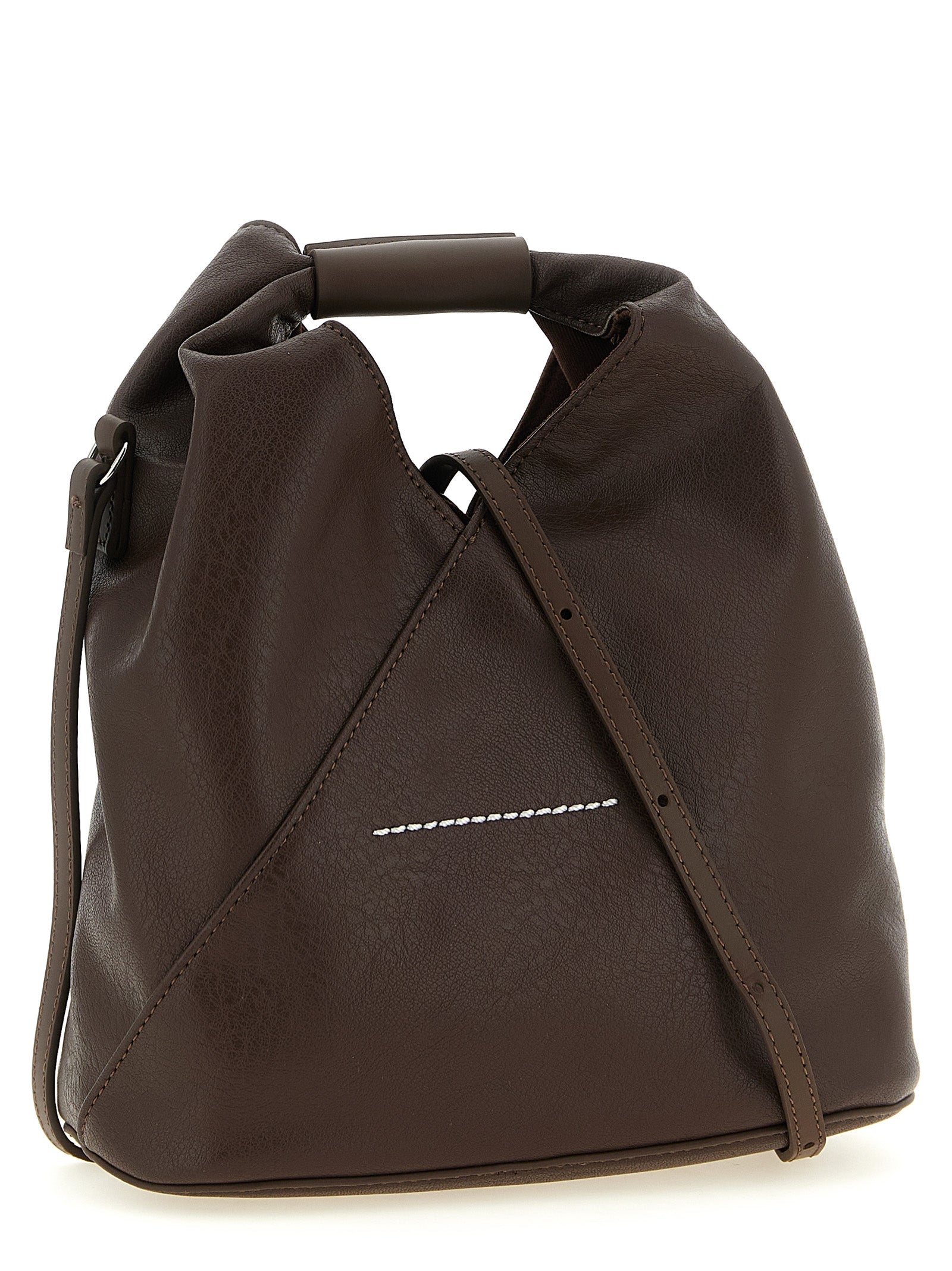 MM6 Maison Margiela Chocolate Brown Polyurethane Crossbody Bag