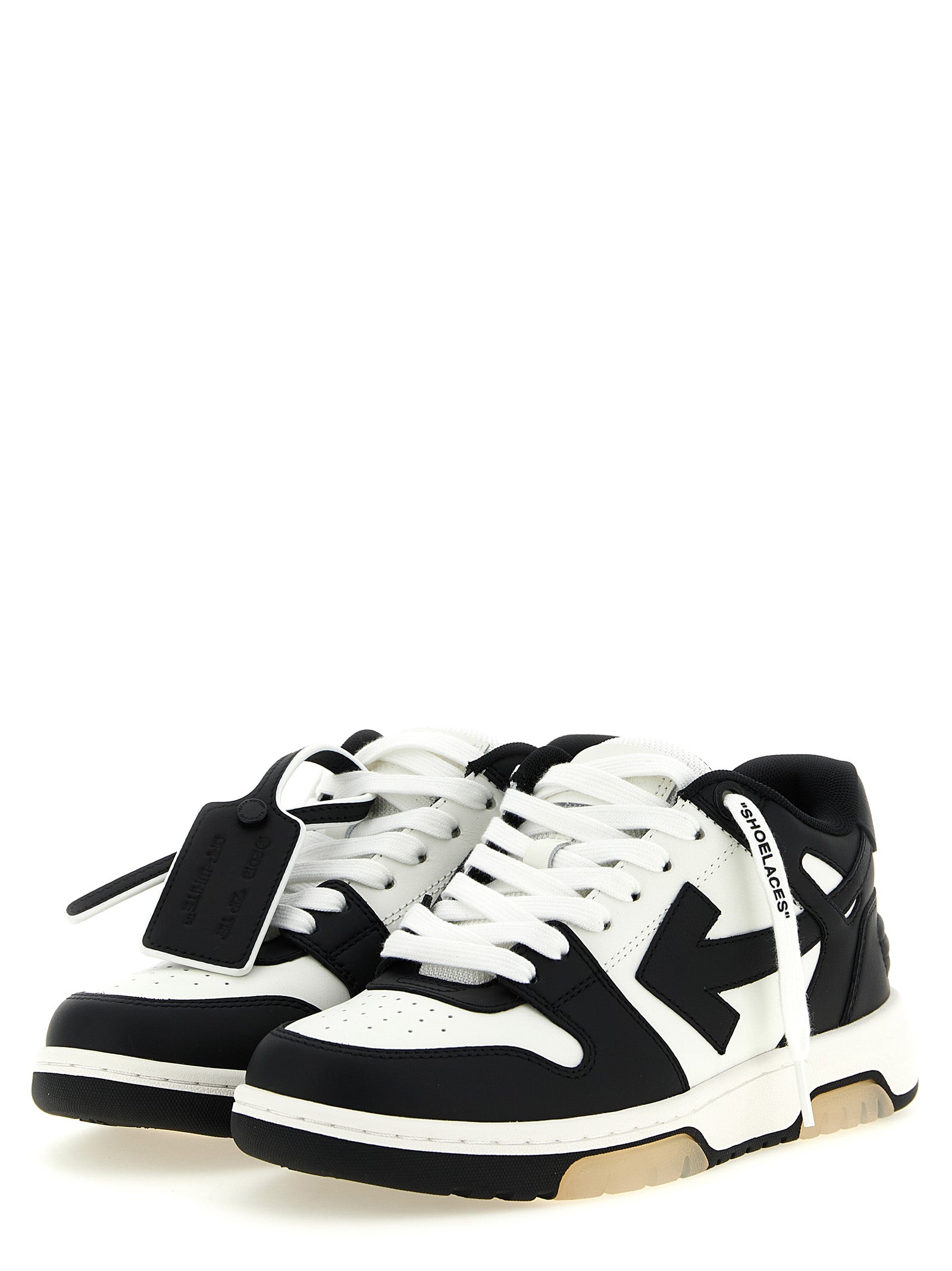 Off-White White/Black Calfskin Low Top Sneakers