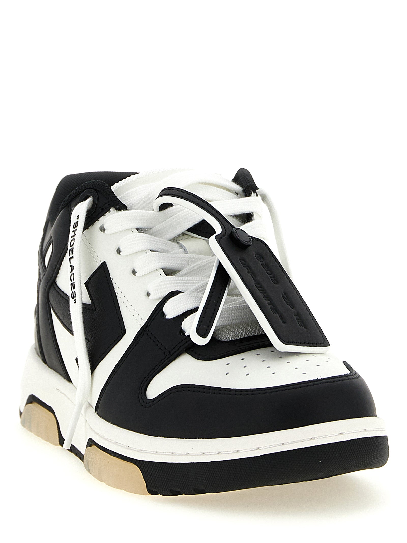 Off-White White/Black Calfskin Low Top Sneakers