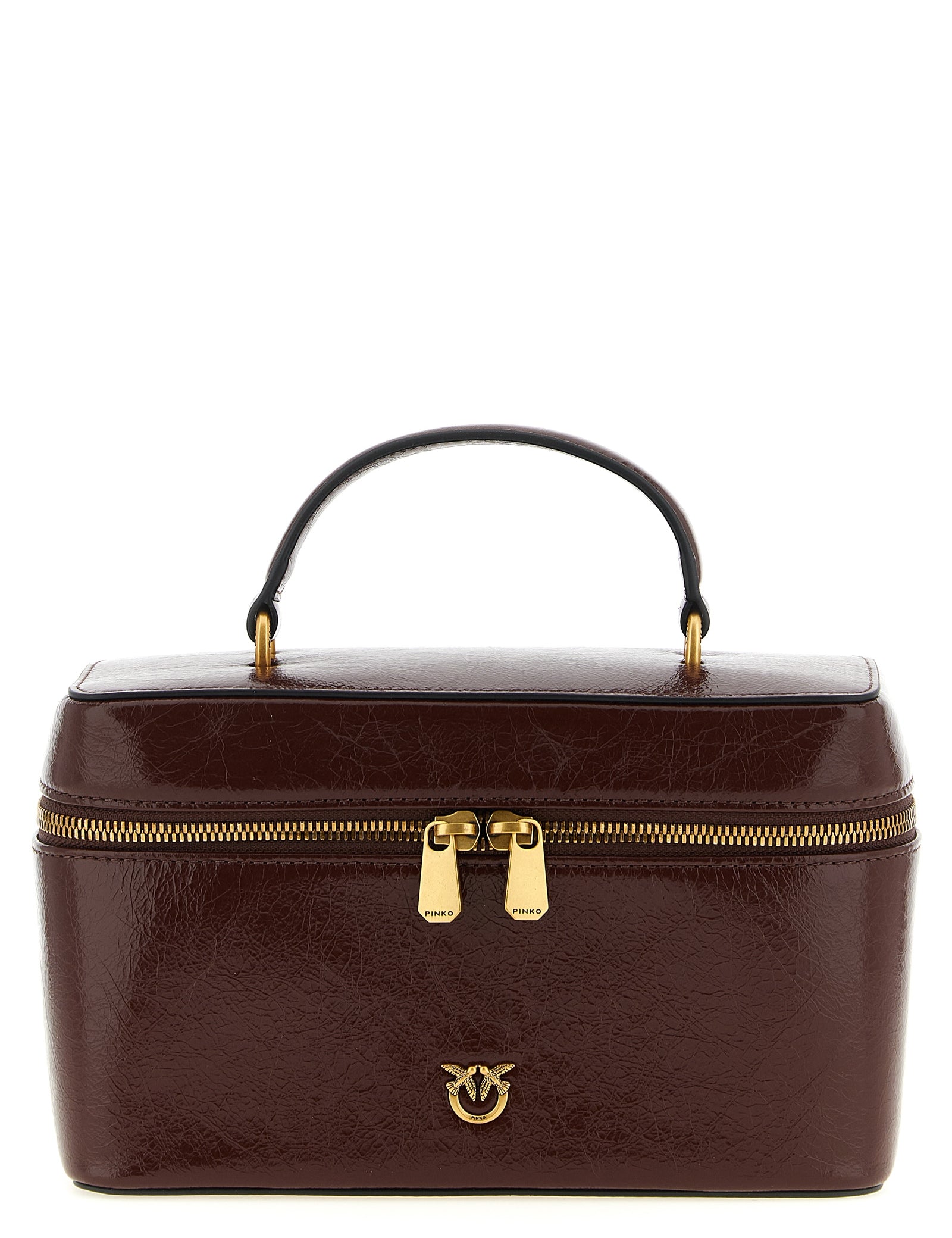 PINKO Brown Calfskin Handbag