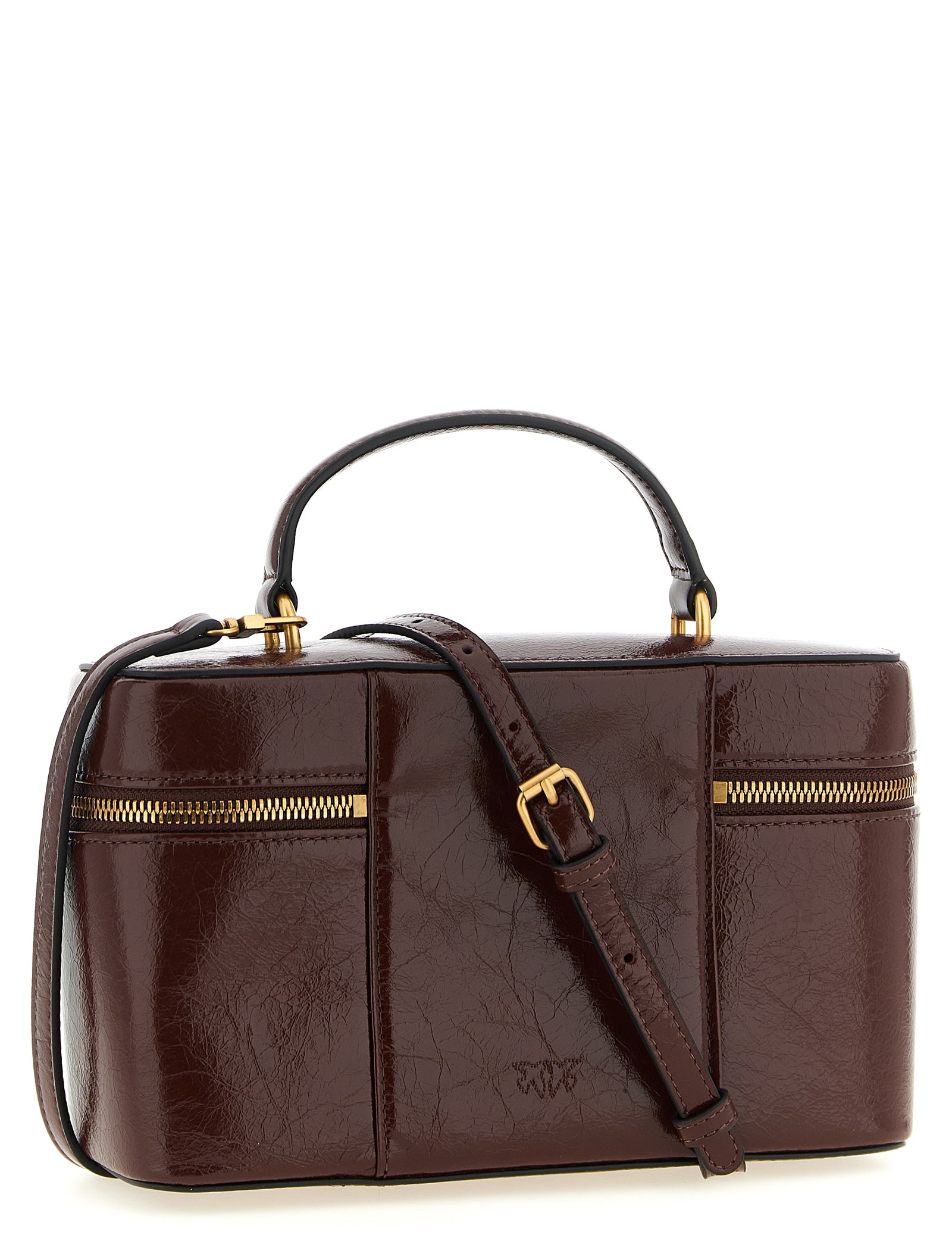 PINKO Brown Calfskin Handbag