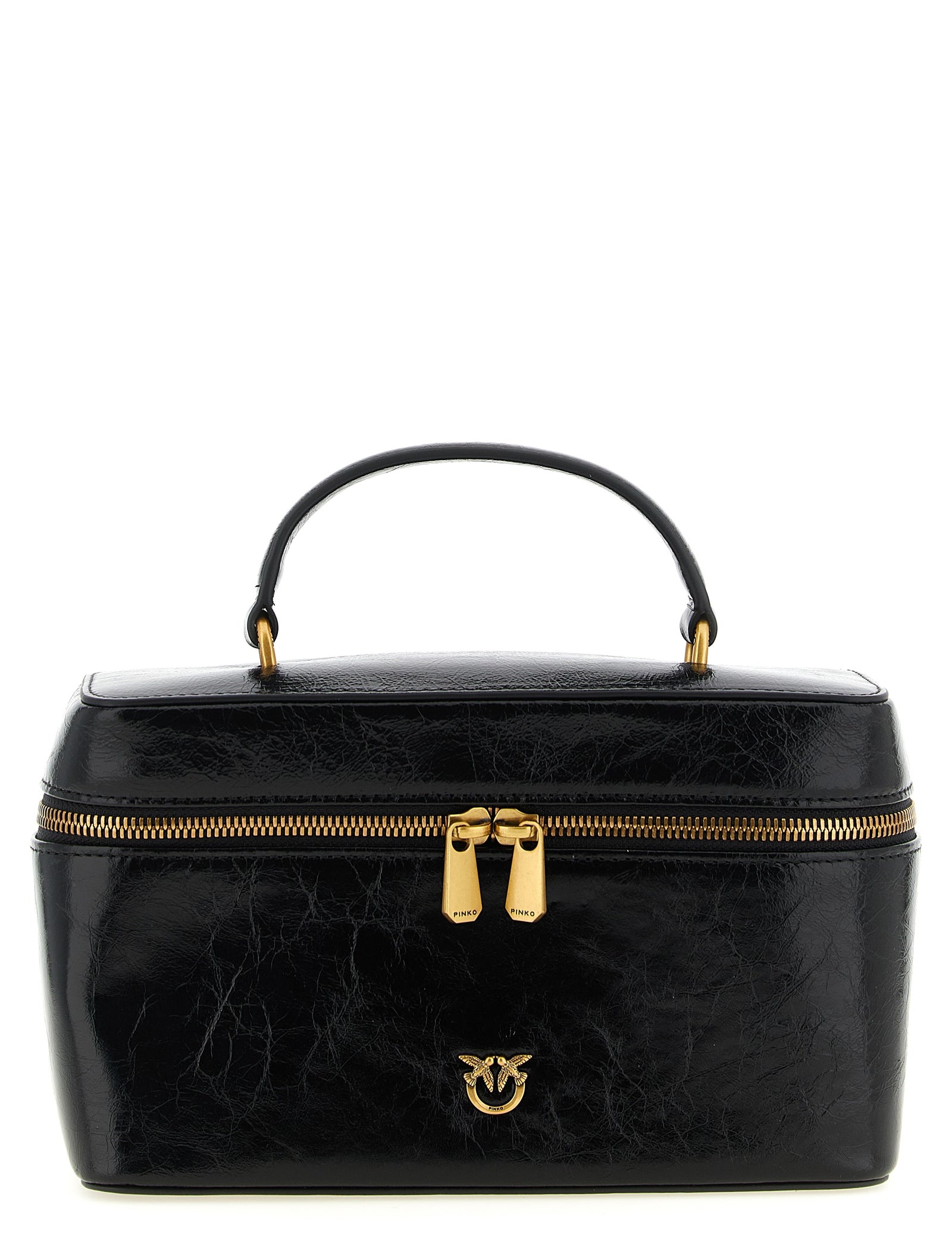 PINKO Black Calfskin Handbag