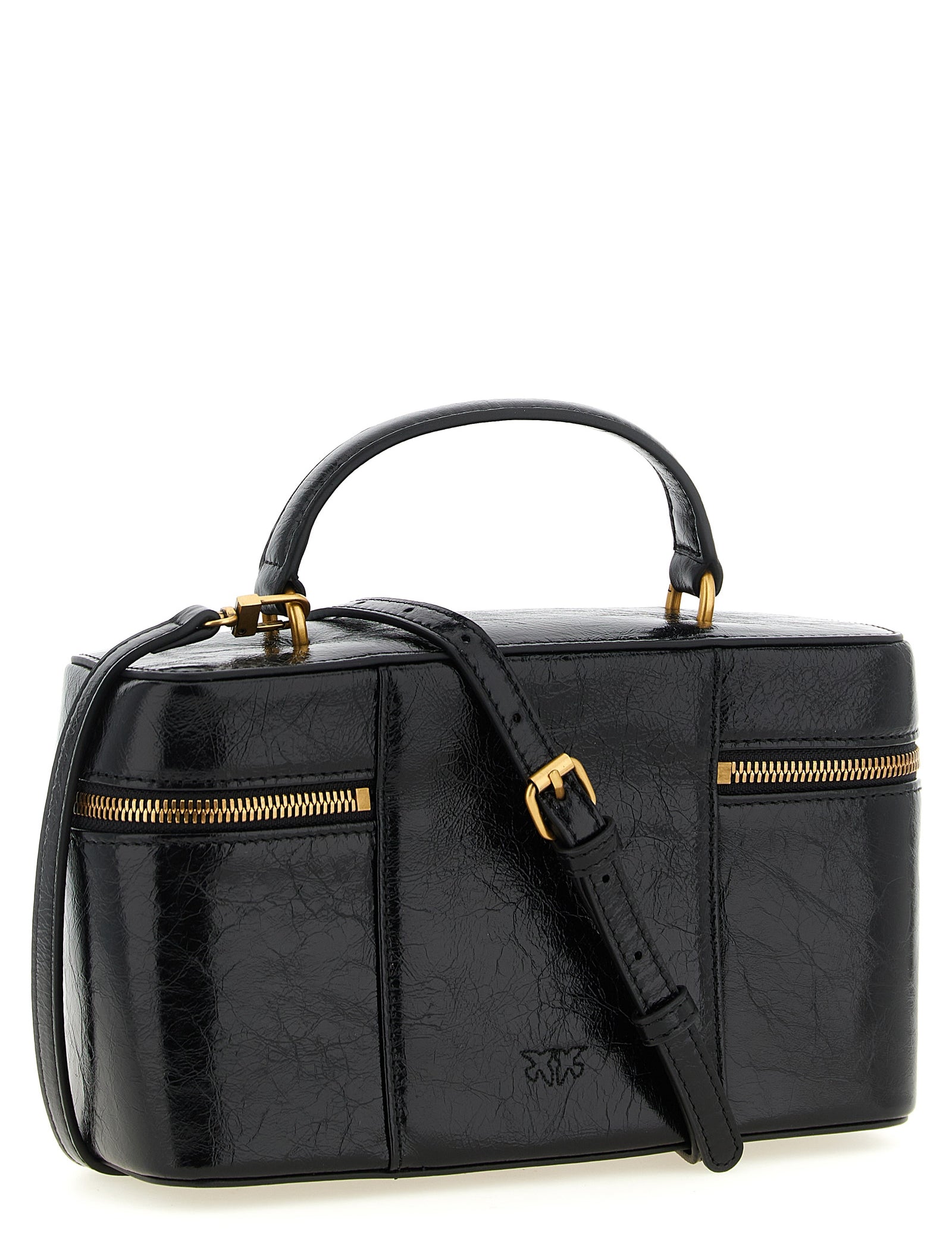 PINKO Black Calfskin Handbag