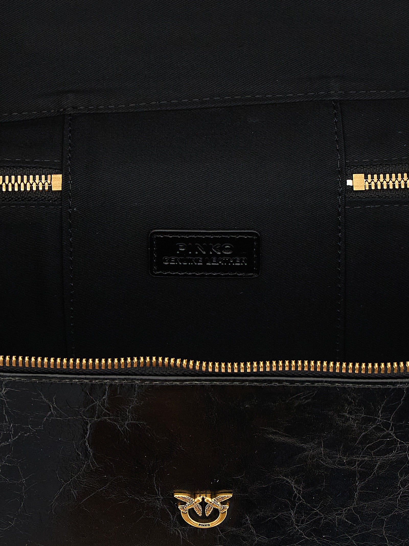 PINKO Black Calfskin Handbag