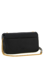 PINKO Black Lamb Leather Shoulder Bag