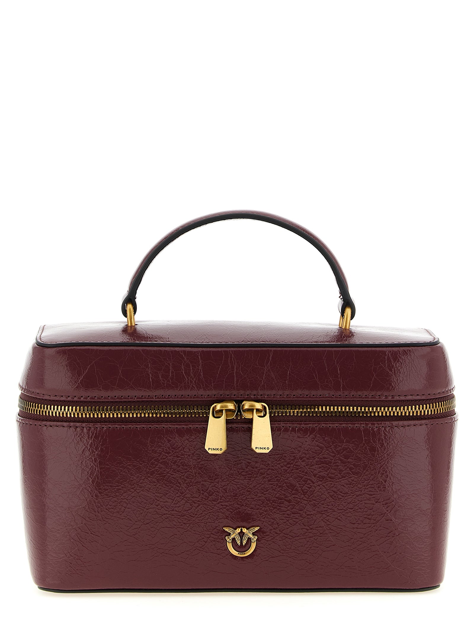 PINKO Bordeaux Calfskin Handbag