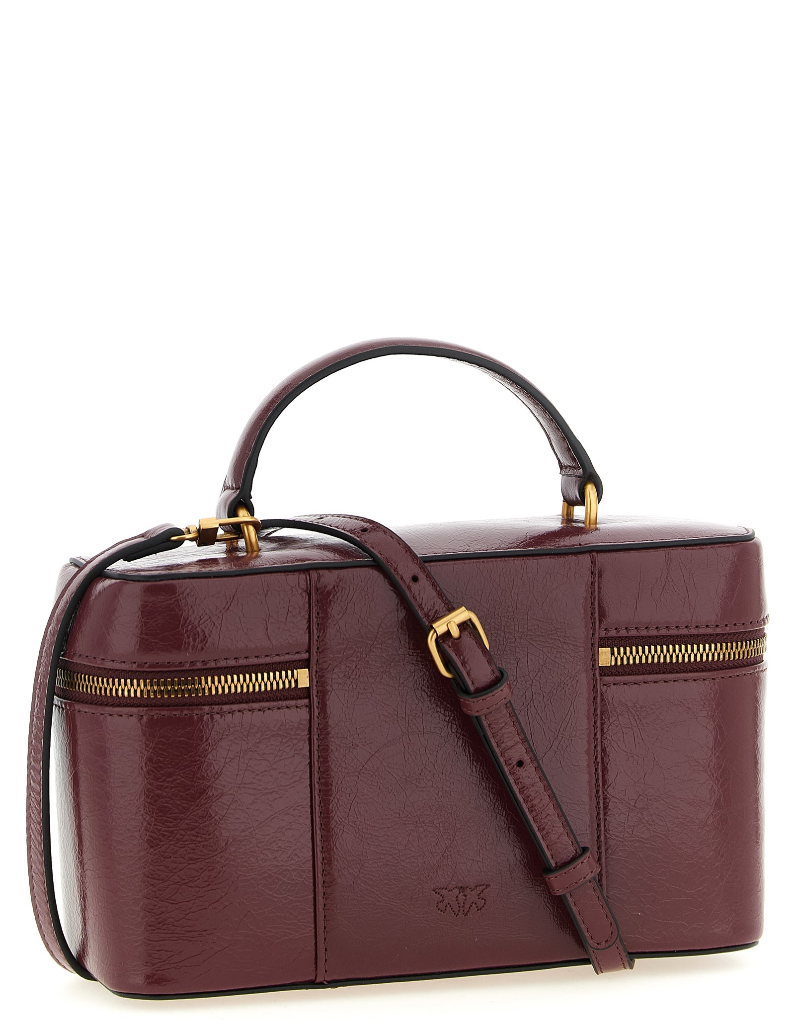 PINKO Bordeaux Calfskin Handbag