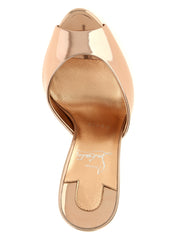 Christian Louboutin Gold Calfskin Stiletto Heel Sandals