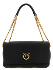PINKO Black Lamb Leather Shoulder Bag