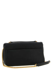 PINKO Black Lamb Leather Shoulder Bag