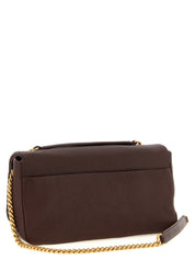 PINKO Dark Brown Lamb Leather Shoulder Bag