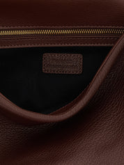PINKO Dark Brown Lamb Leather Shoulder Bag