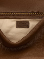PINKO Cognac Brown Lambskin Leather Shoulder Bag