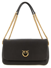 PINKO Brown Lamb Leather Shoulder Bag