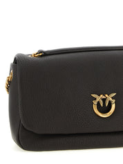 PINKO Brown Lamb Leather Shoulder Bag