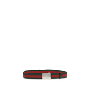 Gucci Multicolor Cotton Web Ribbon Belt