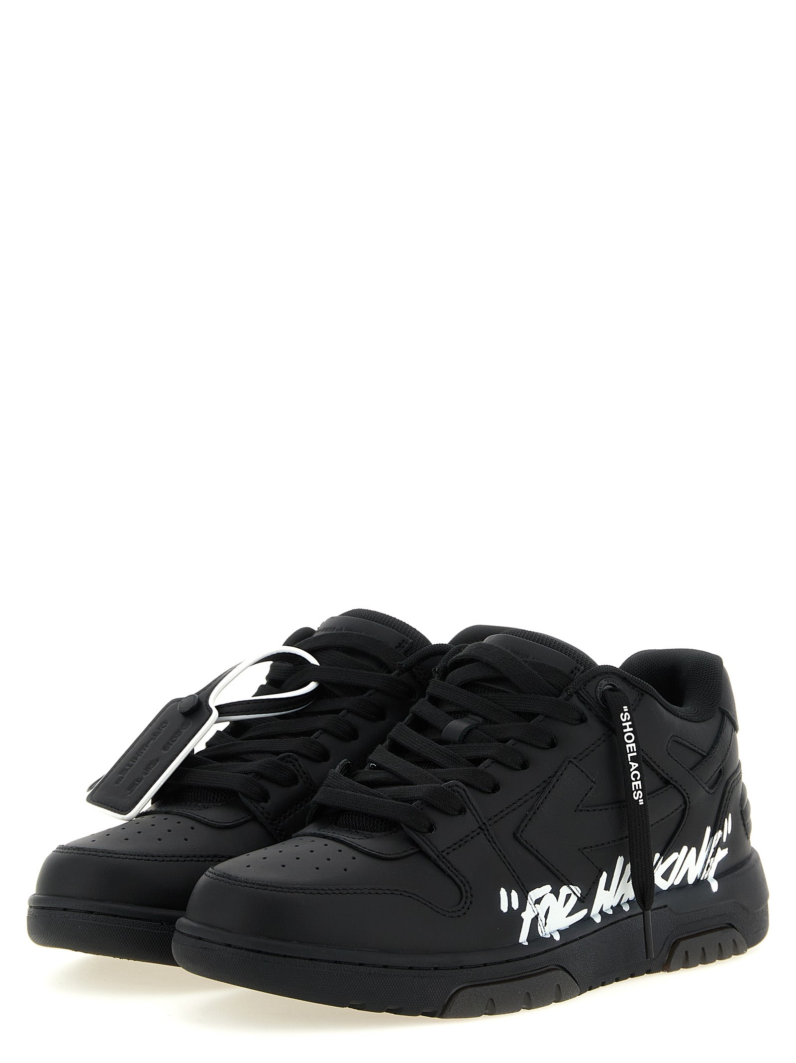 Off-White White/Black Calfskin Low Top Sneakers