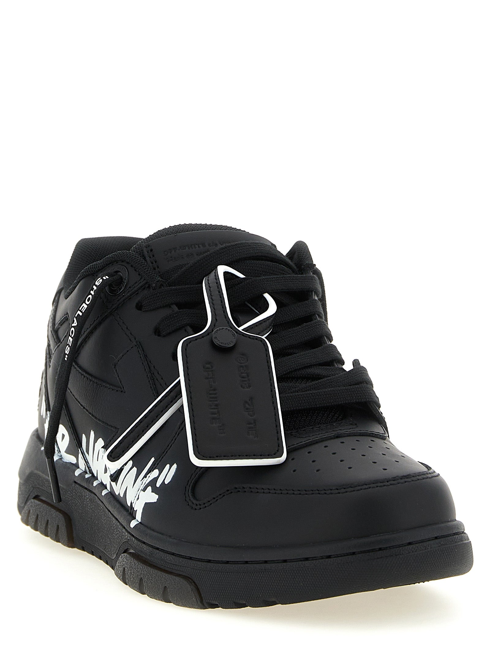 Off-White White/Black Calfskin Low Top Sneakers