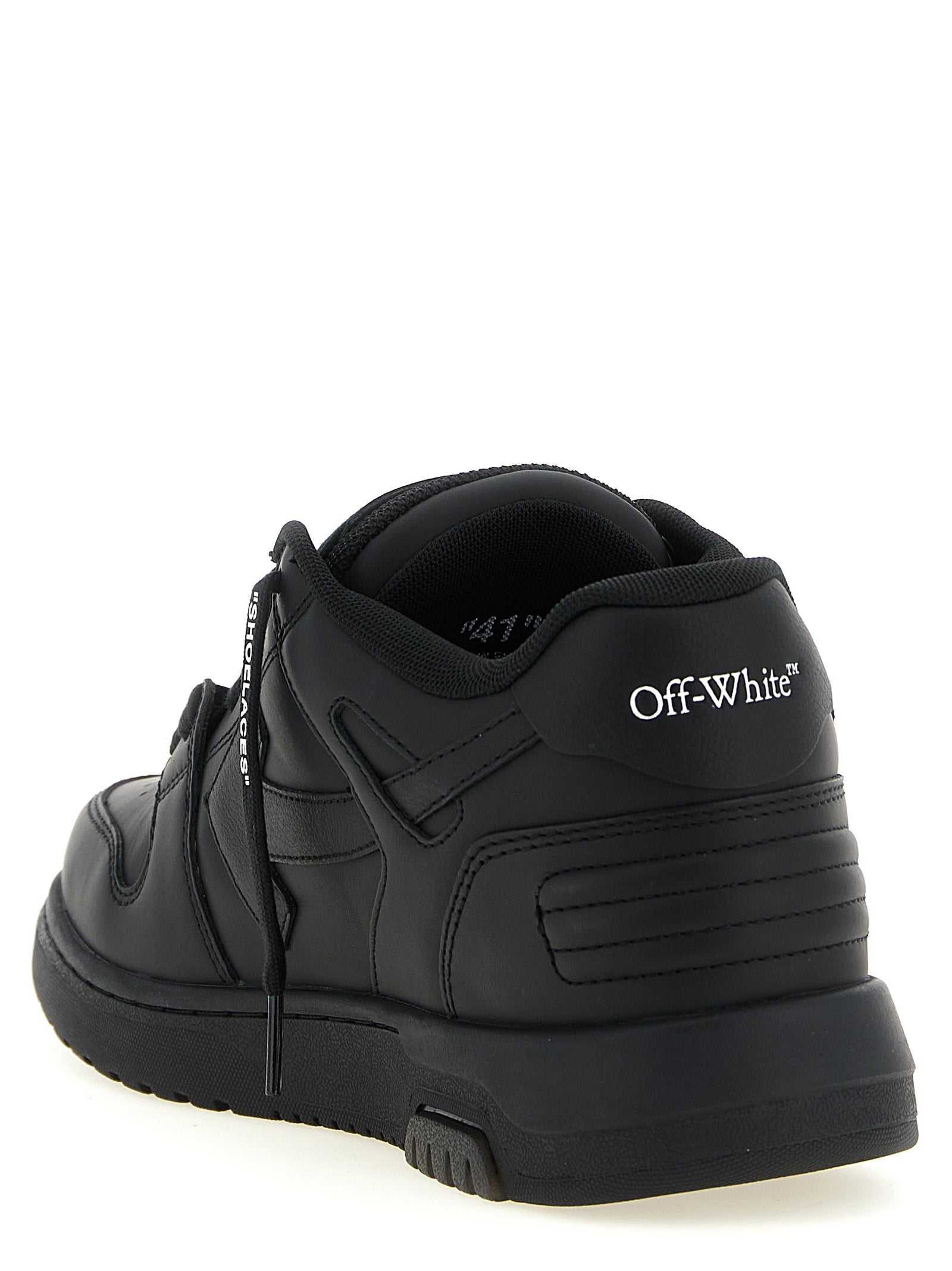 Off-White White/Black Calfskin Low Top Sneakers