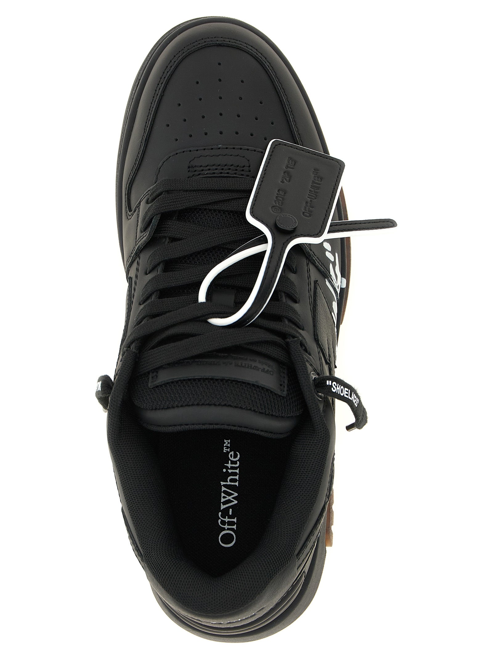Off-White White/Black Calfskin Low Top Sneakers