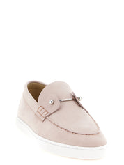Christian Louboutin Pink Calfskin Slip-On Loafers