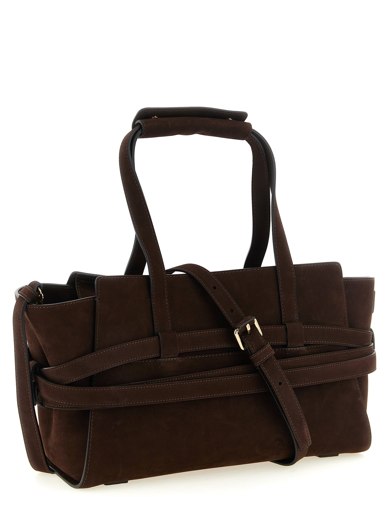 Moschino Brown Calfskin Handbag