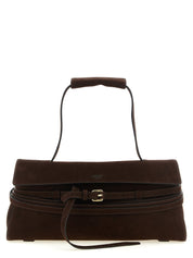 Moschino Dark Brown Calfskin Shoulder Bag