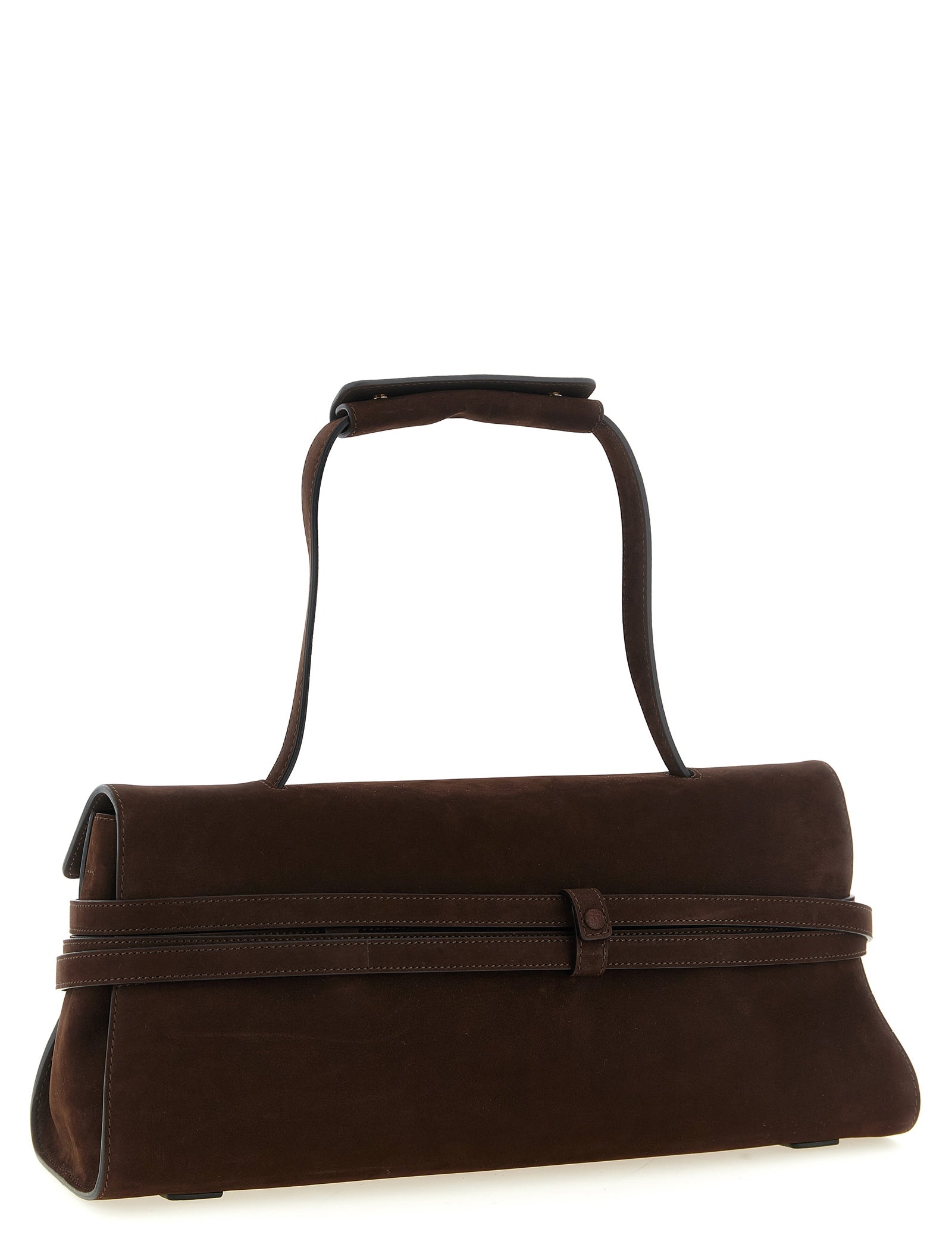 Moschino Dark Brown Calfskin Shoulder Bag