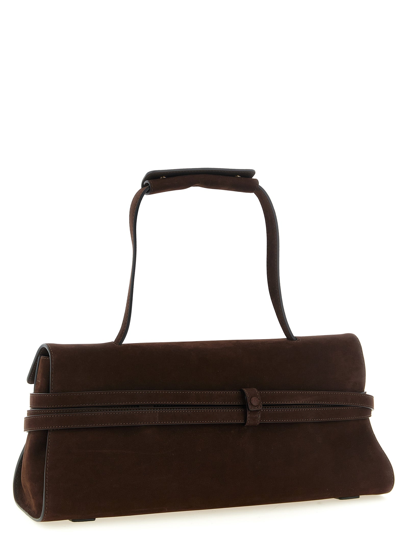 Moschino Dark Brown Calfskin Shoulder Bag