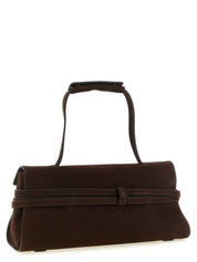 Moschino Dark Brown Calfskin Shoulder Bag