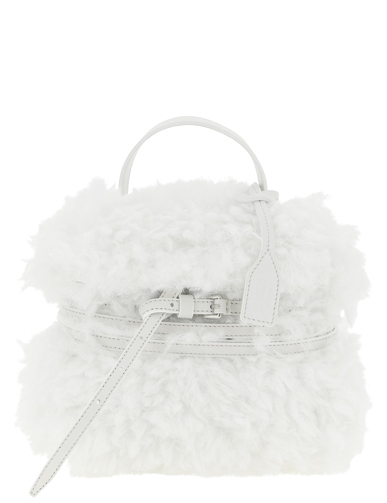 Moschino Ice White Leather Small Handbag