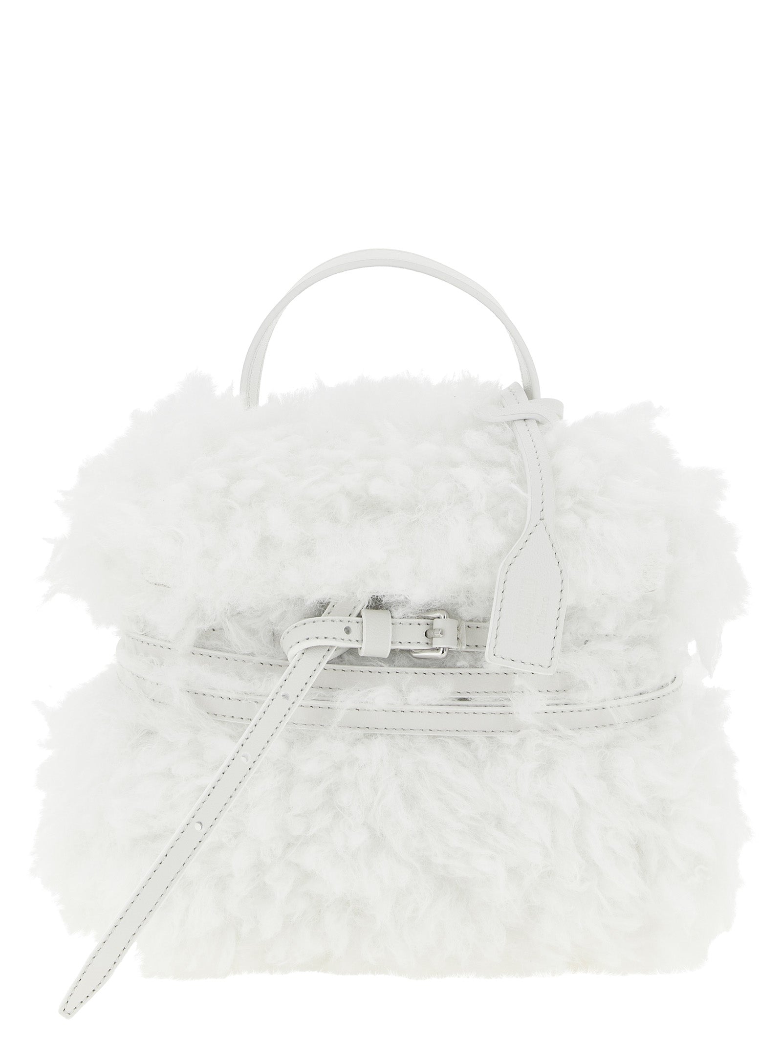 Moschino Ice White Leather Small Handbag