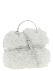 Moschino Ice White Leather Small Handbag