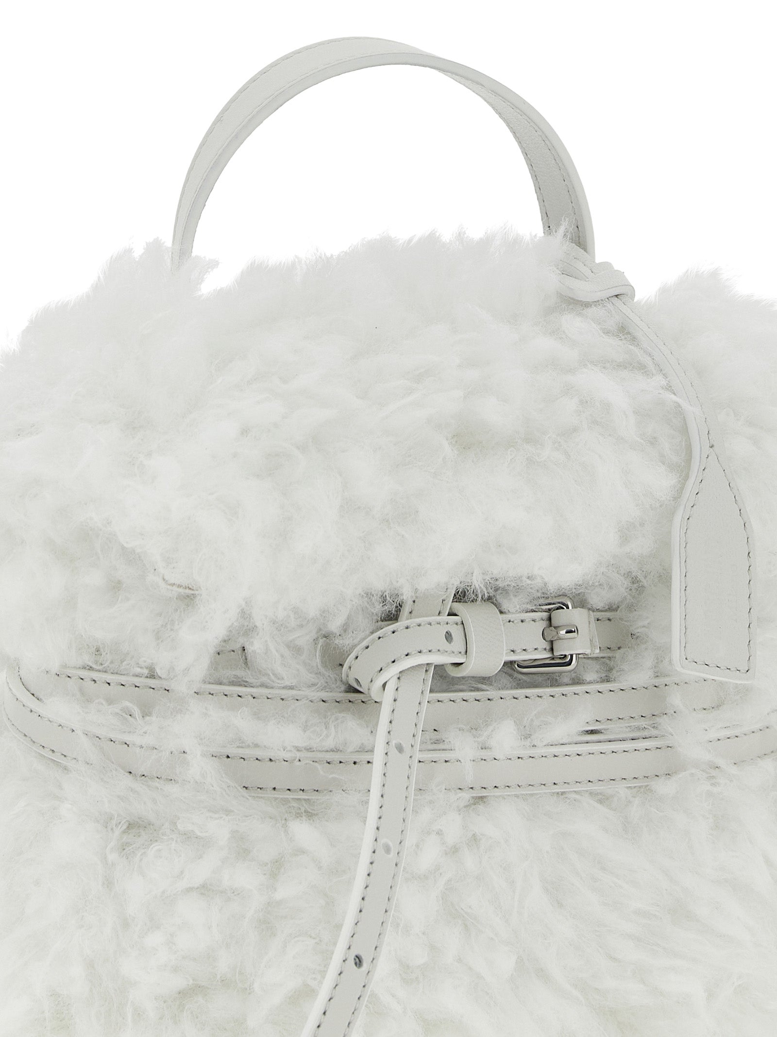 Moschino Ice White Leather Small Handbag