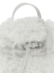Moschino Ice White Leather Small Handbag