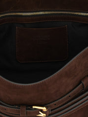 Moschino Dark Brown Calfskin Shoulder Bag
