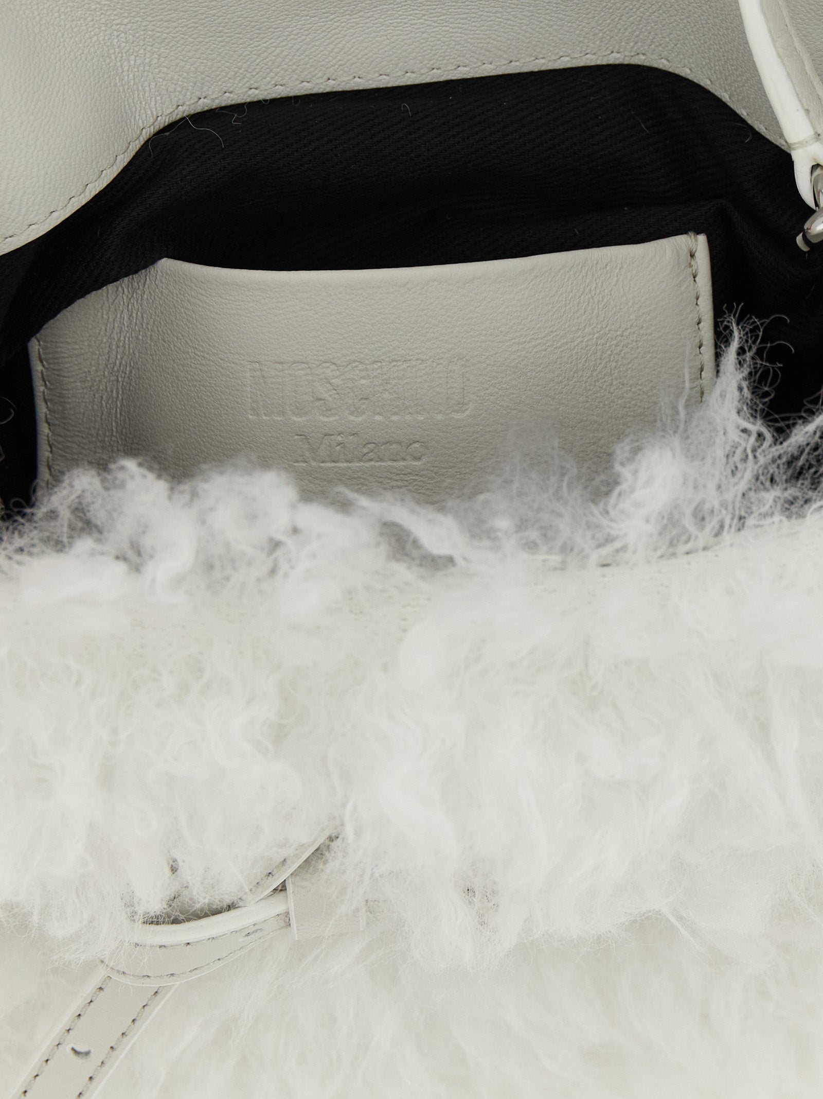 Moschino Ice White Leather Small Handbag