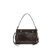 Prada Brown Calf Leather Mini Bonnie Handbag