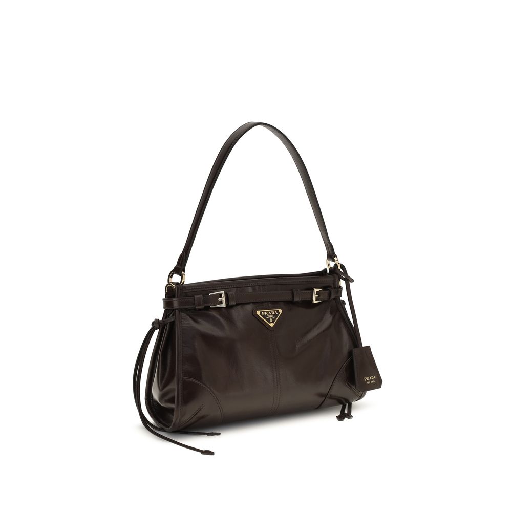 Prada Brown Calf Leather Mini Bonnie Handbag