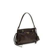 Prada Brown Calf Leather Mini Bonnie Handbag