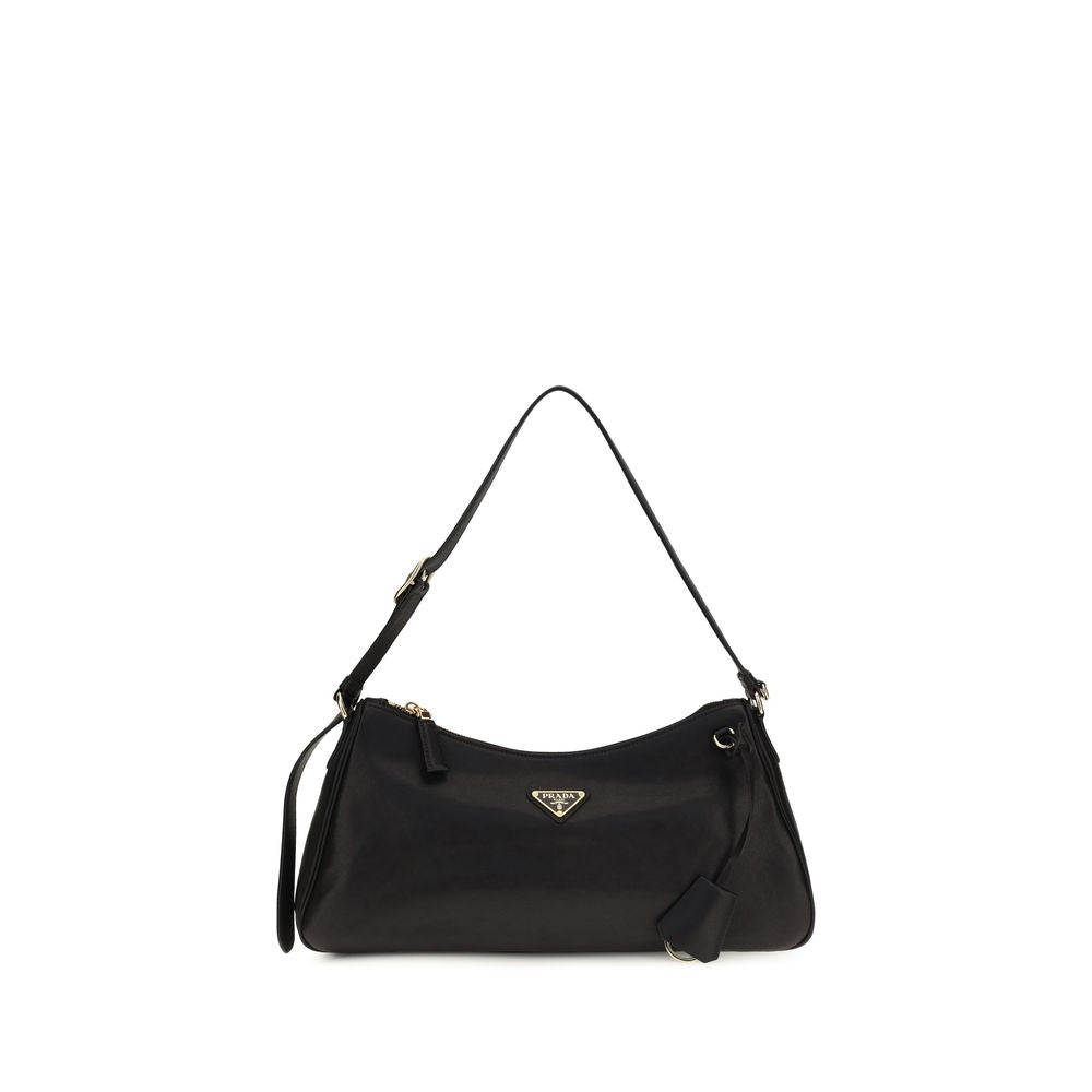 Prada Black Calf Leather Shoulder Bag